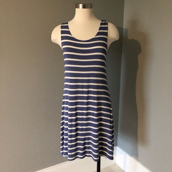 Pinc Stripe Shift Rayon/Spandex Jersey Tank Dress - Picture 1 of 16